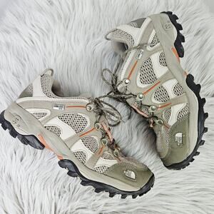 The North Face Beige and Orange Sneakers